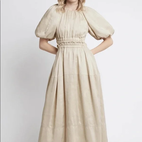 AJE Euphoria Cut Out Dress Stone • Size 8 • RRP $625 - Picture 3 of 16